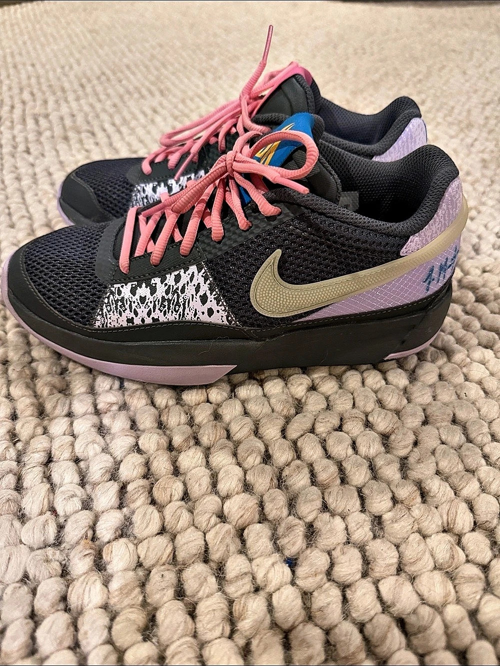 Nike Ja 1 Athletic Shoes US 5Y Black & Pink